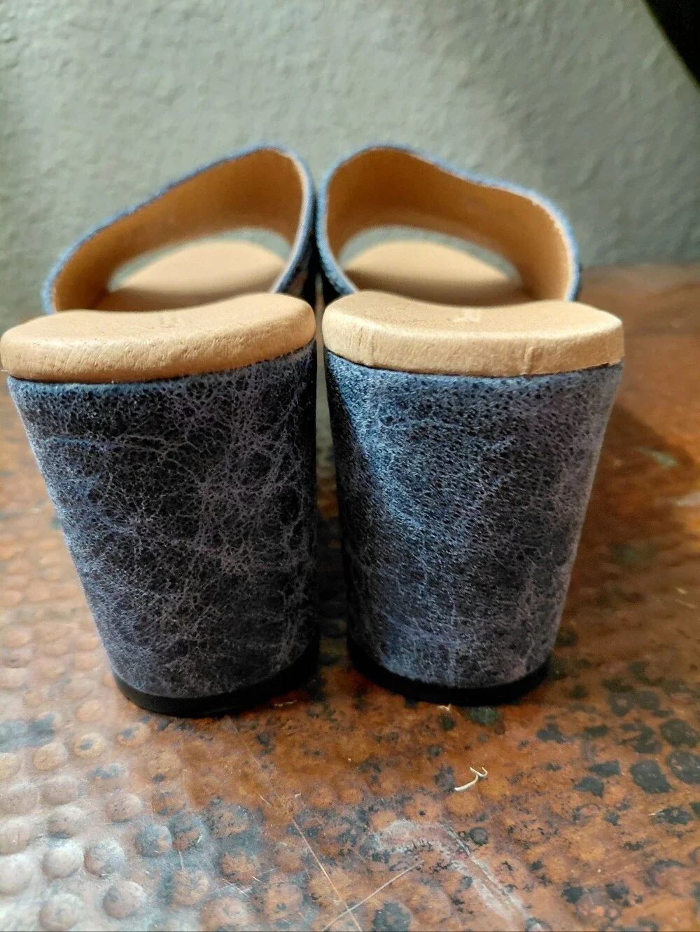 Chocolat Blu Sz. 7 Blue Combo Raffia Guro Platform Sandal